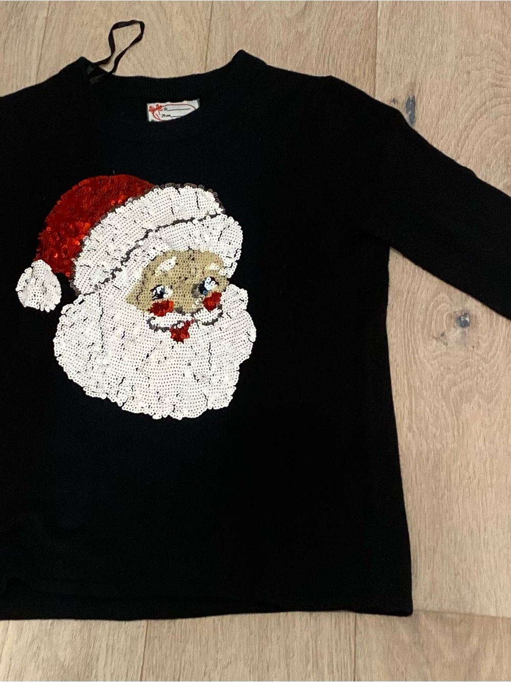 Marshalls Black Kids Sequin Santa Sweater